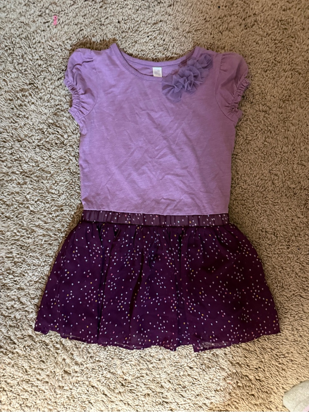 Lilac Top with Purple Sparkle Skirt Dress